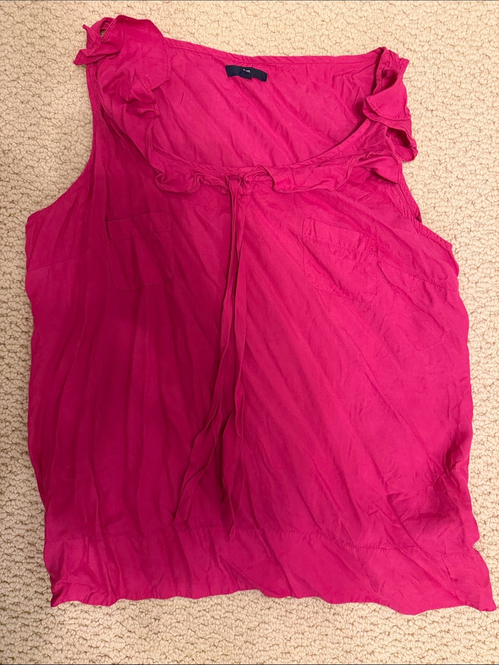 GAP Bright Fuchsia Ruffle-Trim Sleeveless Camisole